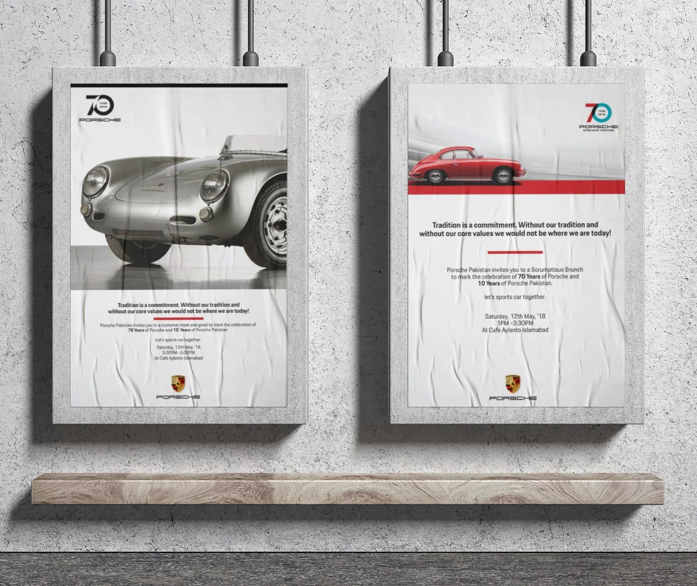 porsche pakistan poster design